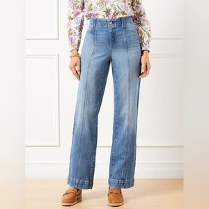 Talbots wide leg CLASSIC JEAN TROUSERS - RENWICK WASH size 10 petite